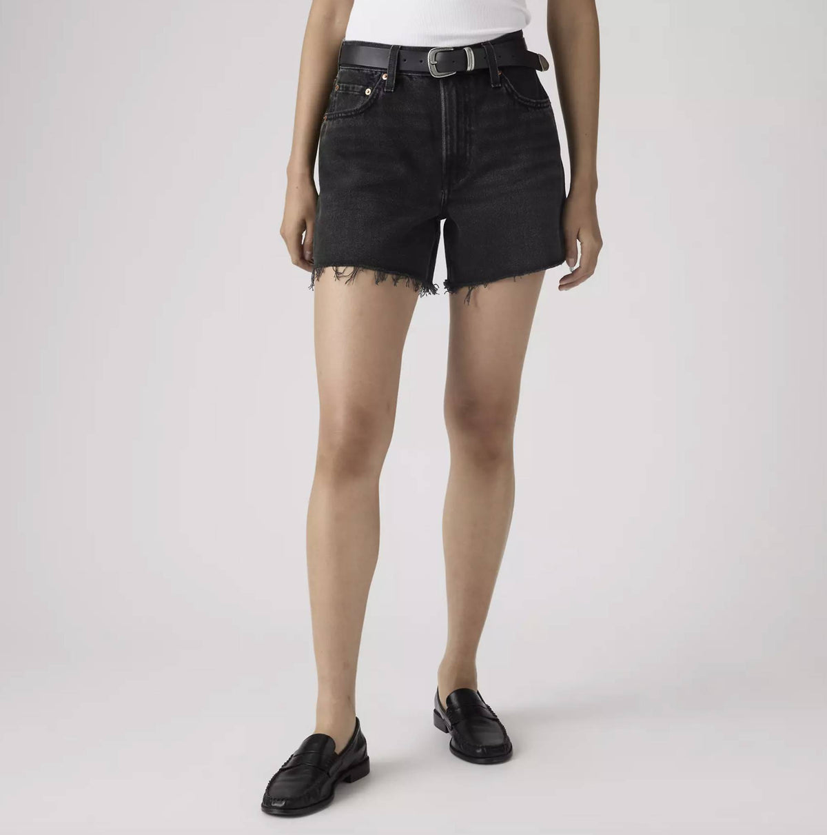 Short LEVI'S Ribcage 005DS-0005 Shrink Up - Nero