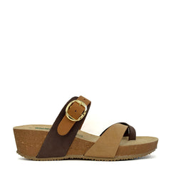 Sandalo con zeppa BIONATURA 28A729X - Nabuck Brandy