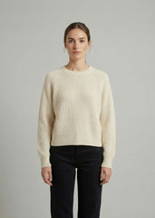 Maglione crop ECOALF NONI KNIT - Ecru
