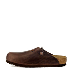 Ciabatta BIRKENSTOCK 860133 Boston BS pelle ingrassata marrone - Wide