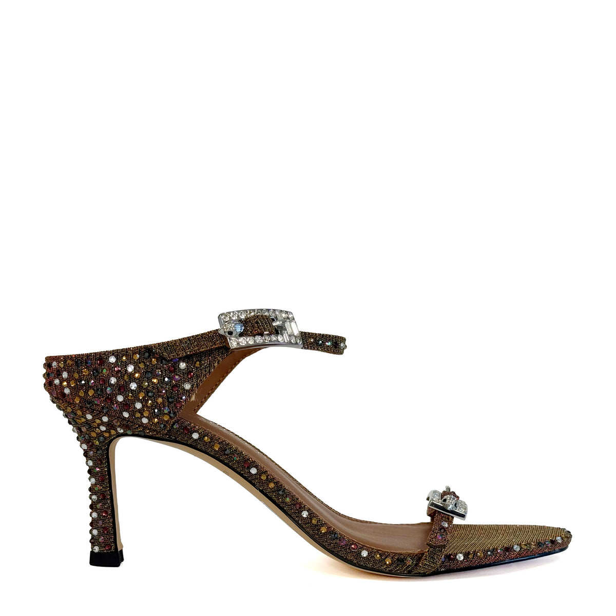 Sandalo con tacco KURT GEIGER Strass - Fabric Print Bronze