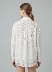 Camicia SAINT BARTH CRISTAL - Sangallo Linewave 01000L Bianco