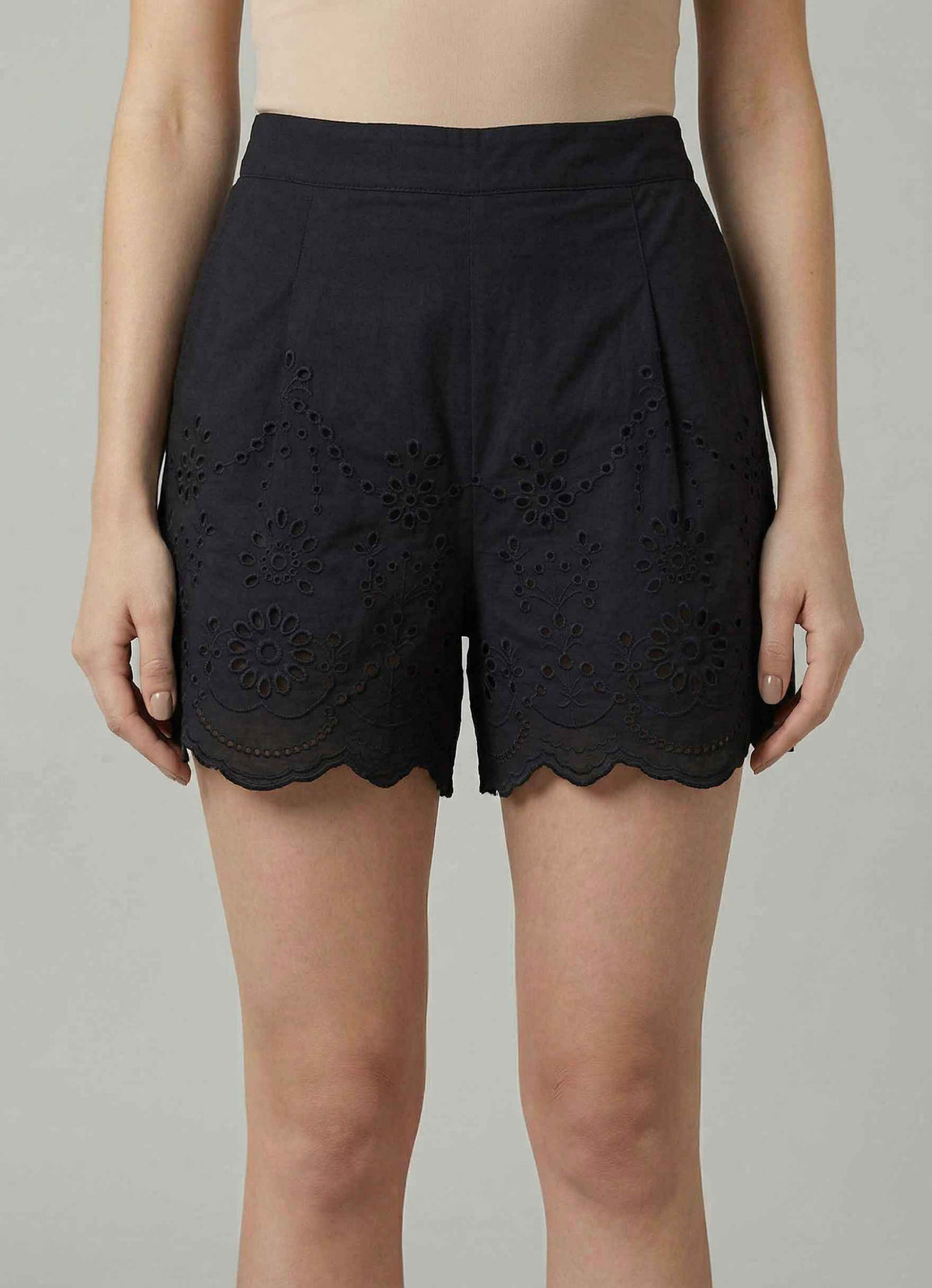 Short SAINT BARTH AMANI - Sangallo Flower 01310L Nero