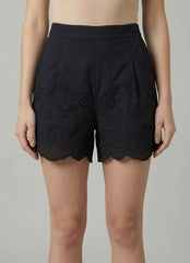 Short SAINT BARTH AMANI - Sangallo Flower 01310L Nero