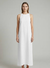 Abito lungo lino ECOALF UKARA DRESS - White