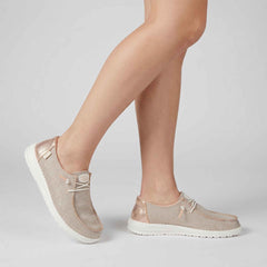 Sneaker HEY DUDE Wendy Metallic Sparkle 41082 - Rose Gold