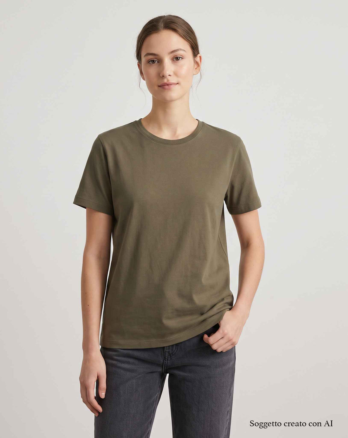 T-shirt in Jersey WEILI ZHENG TS01 - Military Green