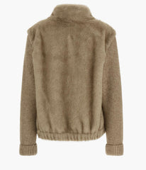 Bomber in pelliccia SAINT BARTH MAEL FUR - Khaki 00232I