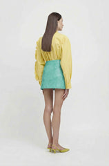 Camicia con ruches WEILI ZHENG S26SL16 - Banana