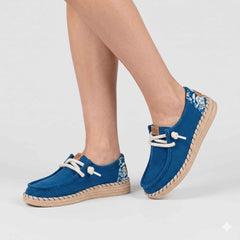 Sneaker HEY DUDE Wendy Espadrille Hibiscus 45237 - Ensign Blue/Multi