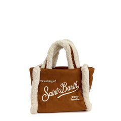 Borsa a mano SAINT BARTH VANITY MINI SHEARLING - Nocciola 00486I