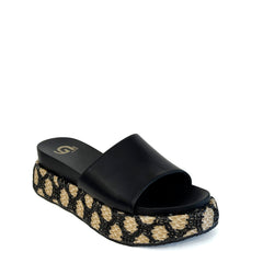 Ciabatta con zeppa GOLD&GOLD GD427 - Nero
