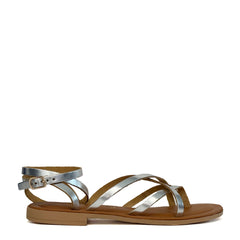 Sandalo basso DONNA TOSCANA LIDO782 - Laminato Argento