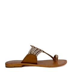 Sandalo basso LE CHICCHE LC6823 - Leather Gold/Tan