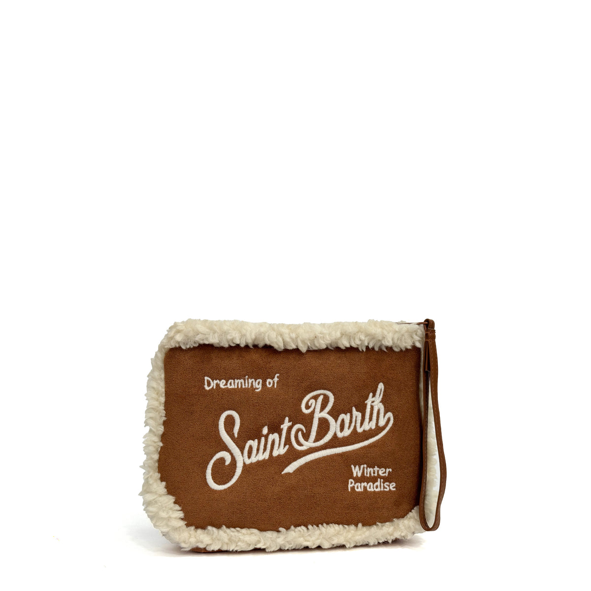 Pochette SAINT BARTH ALINE SHEARLING - Nocciola 03504I