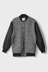 Bomber lungo in panno GAELLE PARIS GAABW06581 - Nero