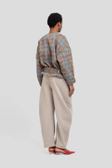 Chiodo in panno WEILI ZHENG CS07 - Check Turquoise