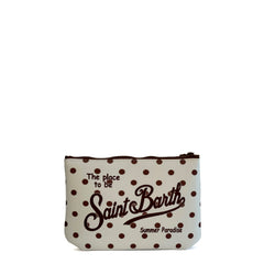 Pochette SAINT BARTH ALINE POIS 03287L - Panna