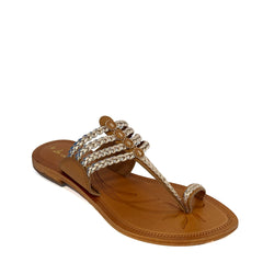 Sandalo basso LE CHICCHE LC6823 - Leather Gold/Tan