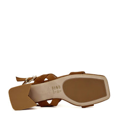 Sandalo con tacco FRANCESCO MILANO J30-01C - Marrone