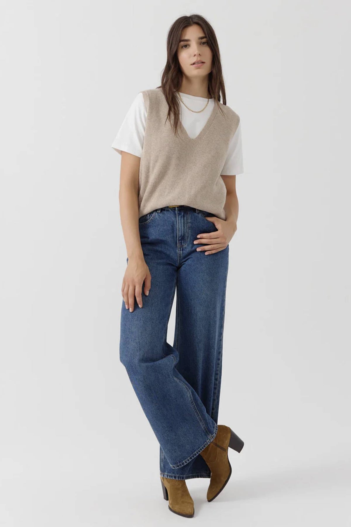 Pull smanicato ARTLOVE ZAIRA - Taupe