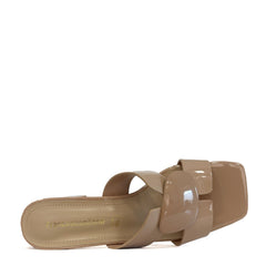 Ciabattina con tacco FRANCESCO MILANO E15-11L - Nocciola