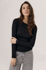 T-shirt girocollo manica lunga ARTLOVE CECILE - Black