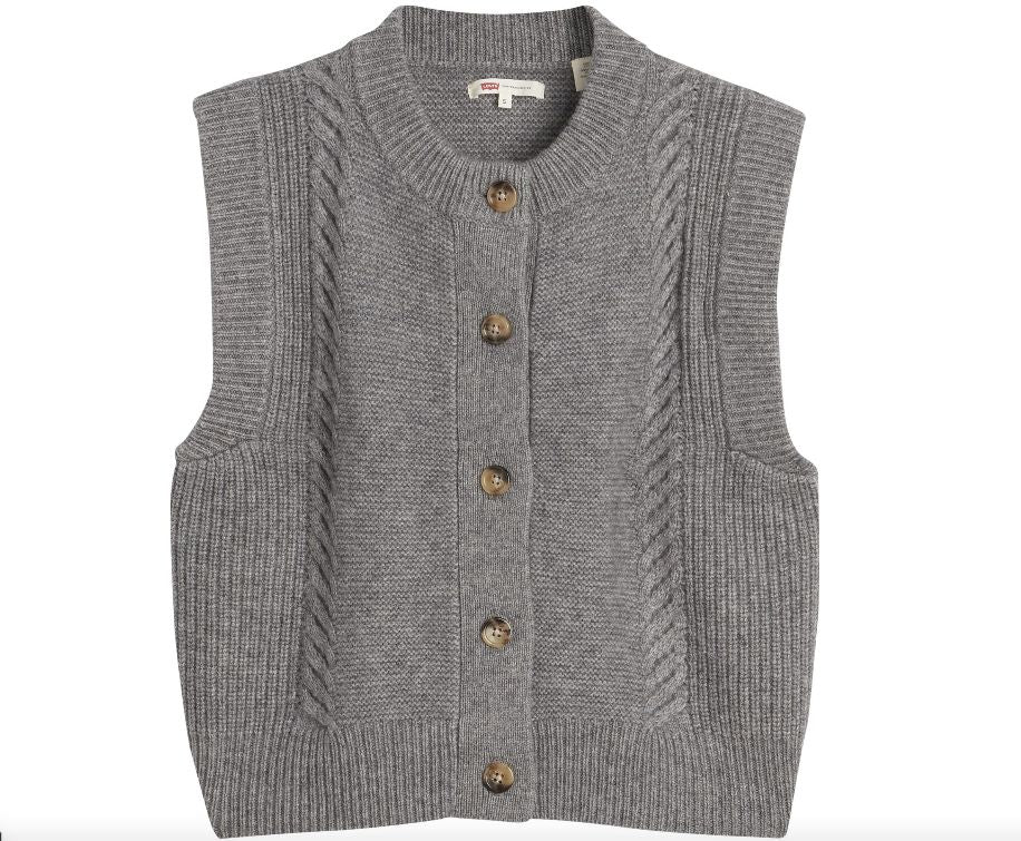 Gilet LEVI'S Ines Cable Sweater Vest 0038D-0001 - Mid Heather Grey