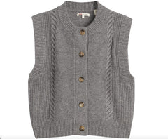 Gilet LEVI'S Ines Cable Sweater Vest 0038D-0001 - Mid Heather Grey