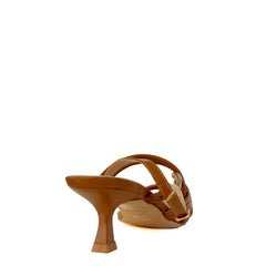 Sandalo con tacco FRANCESCO MILANO J21-02P - Marrone