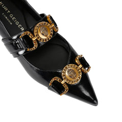 Ballerina slip on KURT GEIGER MANSION Point Slip on - Black Patent