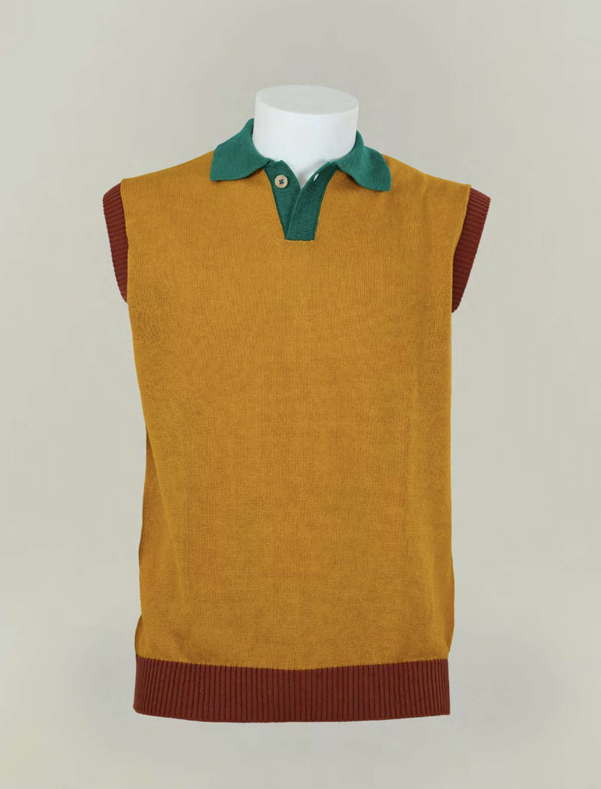 GALLIA Brick Vest U0617 006 - Mustard/Green/Brown