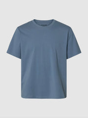 T-shirt SELECTED O-Neck 16087842 - Blue Mirage