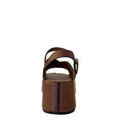 Sandalo con zeppa MISS OLIVIA CAROLA - Coffee
