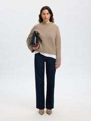 Maglione Cashmere Blend SELECTED 16098176 - Oatmeal