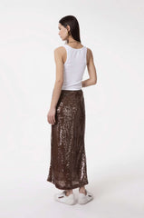 Longuette GAELLE GAABW09869 - Paillettes Moka