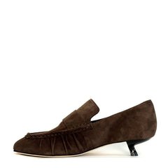 Mocassino con tacco JVAM 40914 Portia - Brown Suede