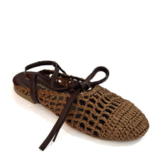 Ballerina SHADDY 251376 rafia - Brown/Maun