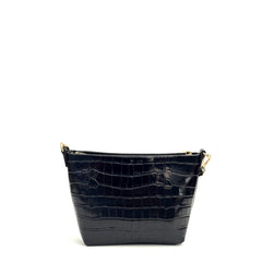 Borsa a spalla SAINT BARTH ALINE BAG - Croco Nero 00645I