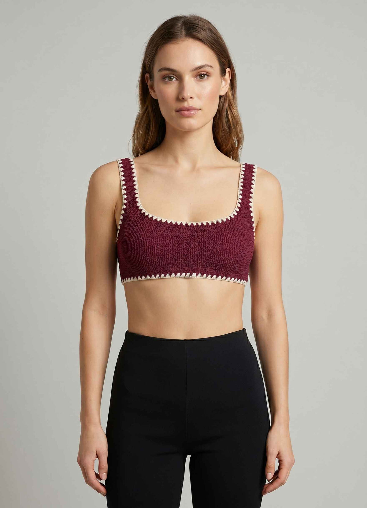 Top bikini bralette SAINT BARTH NAIMA 09077L - Bordeaux/Panna