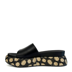 Ciabatta con zeppa GOLD&GOLD GD427 - Nero