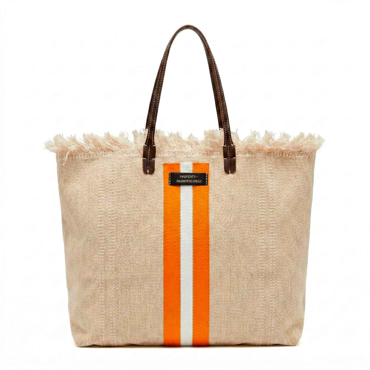 Shopper MANIKOMIO 2 PROJECT COTTON STRIPE - Yellow