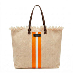 Shopper MANIKOMIO 2 PROJECT COTTON STRIPE - Yellow