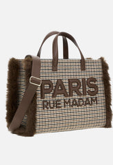 Borsa RUE MADAM MEGEVE TOTE - Pied de poule