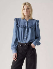 LEVI'S A8688-0013 Gianna Long Sleeve Blouse - Denim