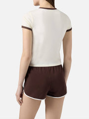 T-shirt SAINT BARTH Emilie String 00306L - Panna/Marrone