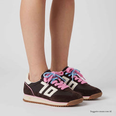 Sneaker BACK 7O JOGGER NS003 - Spongy Nylon Coffee/Butter