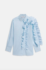 Camicia con ruches WEILI ZHENG S26SL16 - Light Blue