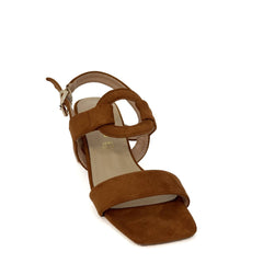 Sandalo con tacco FRANCESCO MILANO J30-01C - Marrone