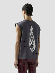 T-shirt Riders Sleeveless GCDS - Anthracite/Grey